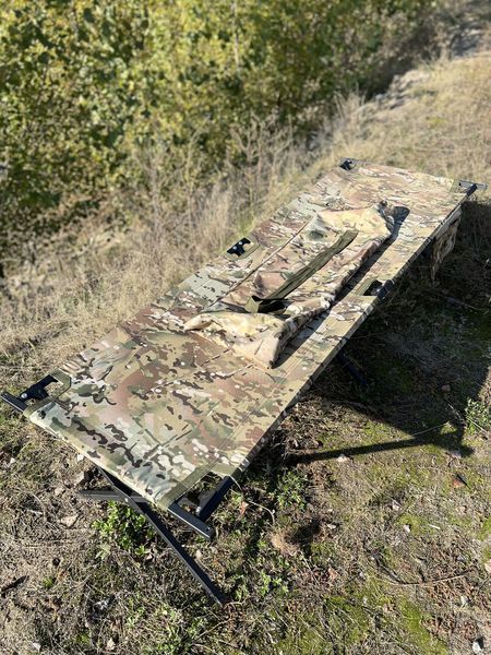 Раскладушка НАТО мультикам XL с карманом и чехлом усиленная военная походная для кемпинга оригинал для зсу NEST54 фото