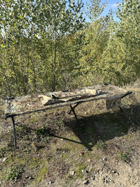 Раскладушка НАТО мультикам XL с карманом и чехлом усиленная военная походная для кемпинга оригинал для зсу NEST54 фото