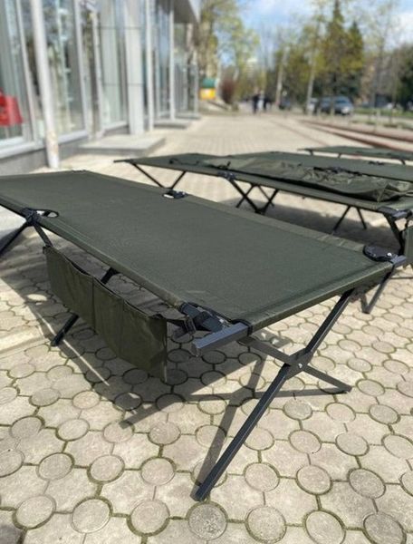 Туристическая раскладушка армейская НАТО для военных зсу усиленная походная и складная переносная кровать NEST4 фото