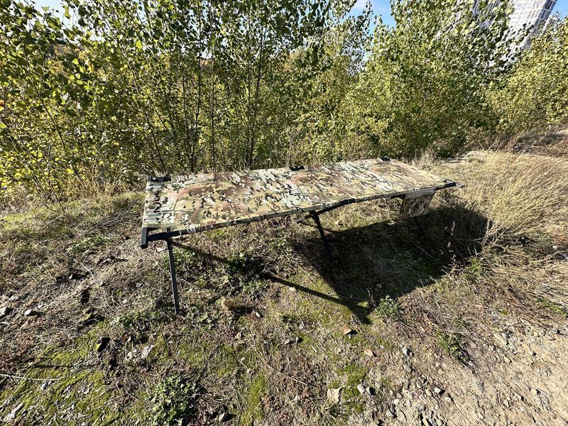 Раскладушка НАТО мультикам XL с карманом и чехлом усиленная военная походная для кемпинга оригинал для зсу NEST54 фото