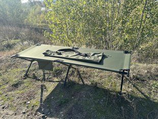Розкладачка посилена складна типу НАТО (XL) з кишенею і чохлом NEST55 фото